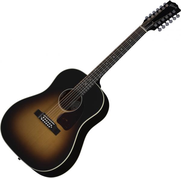 Guitare electro acoustique Gibson J-45 Standard 12-String - vintage sunburst