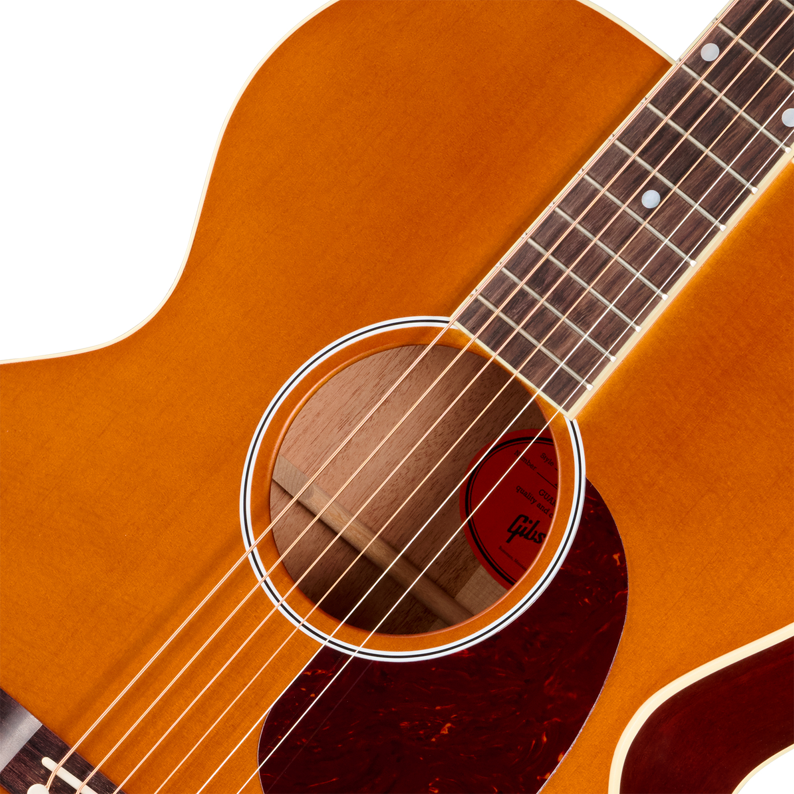 Gibson J185 Century 12-fret Jumbo Shsc Epicea Acajou Rw - Vintage Amber Satin - Guitare Folk - Variation 2