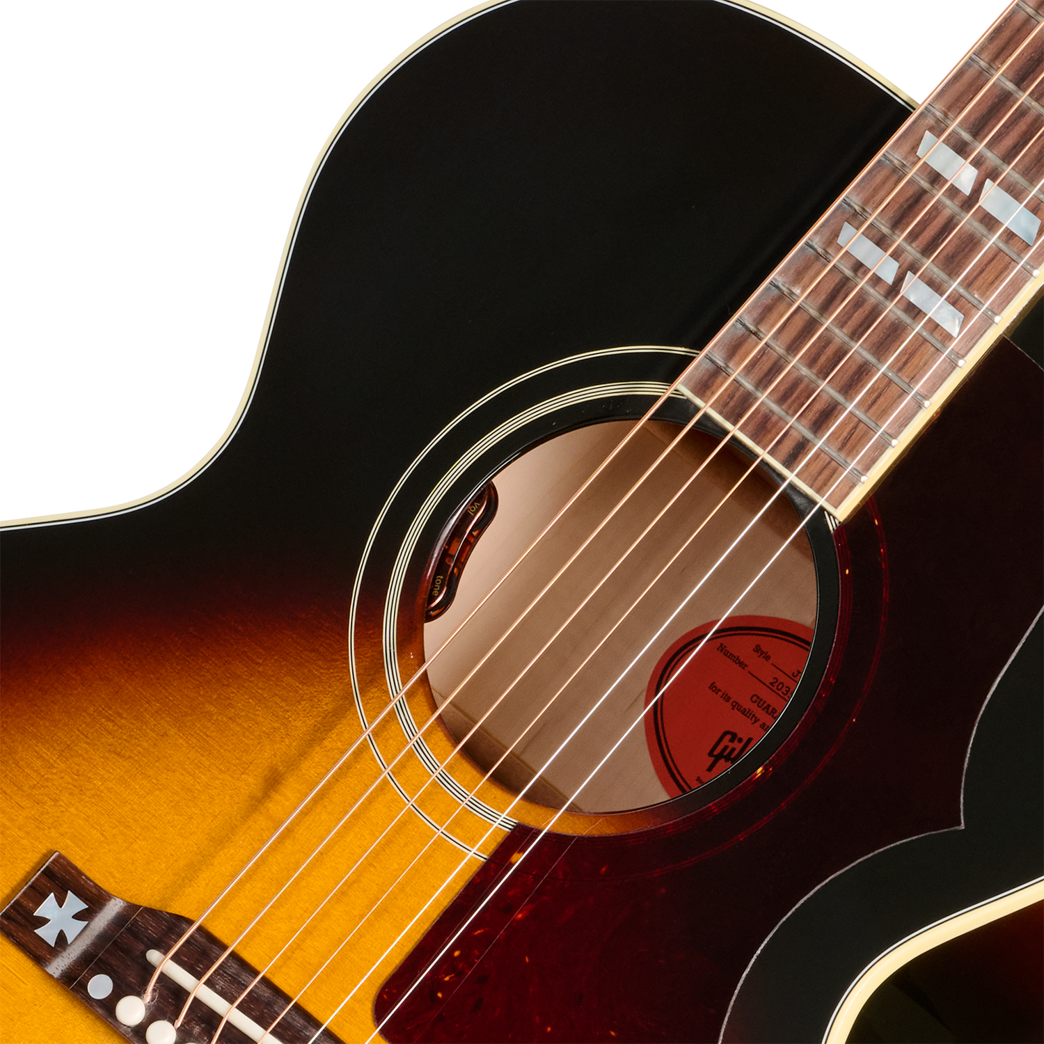 Gibson J185 Original (baggs Hifi Dna) Jumbo Epicea Erable Rw - Vintage Sunburst - Guitare Folk - Variation 2