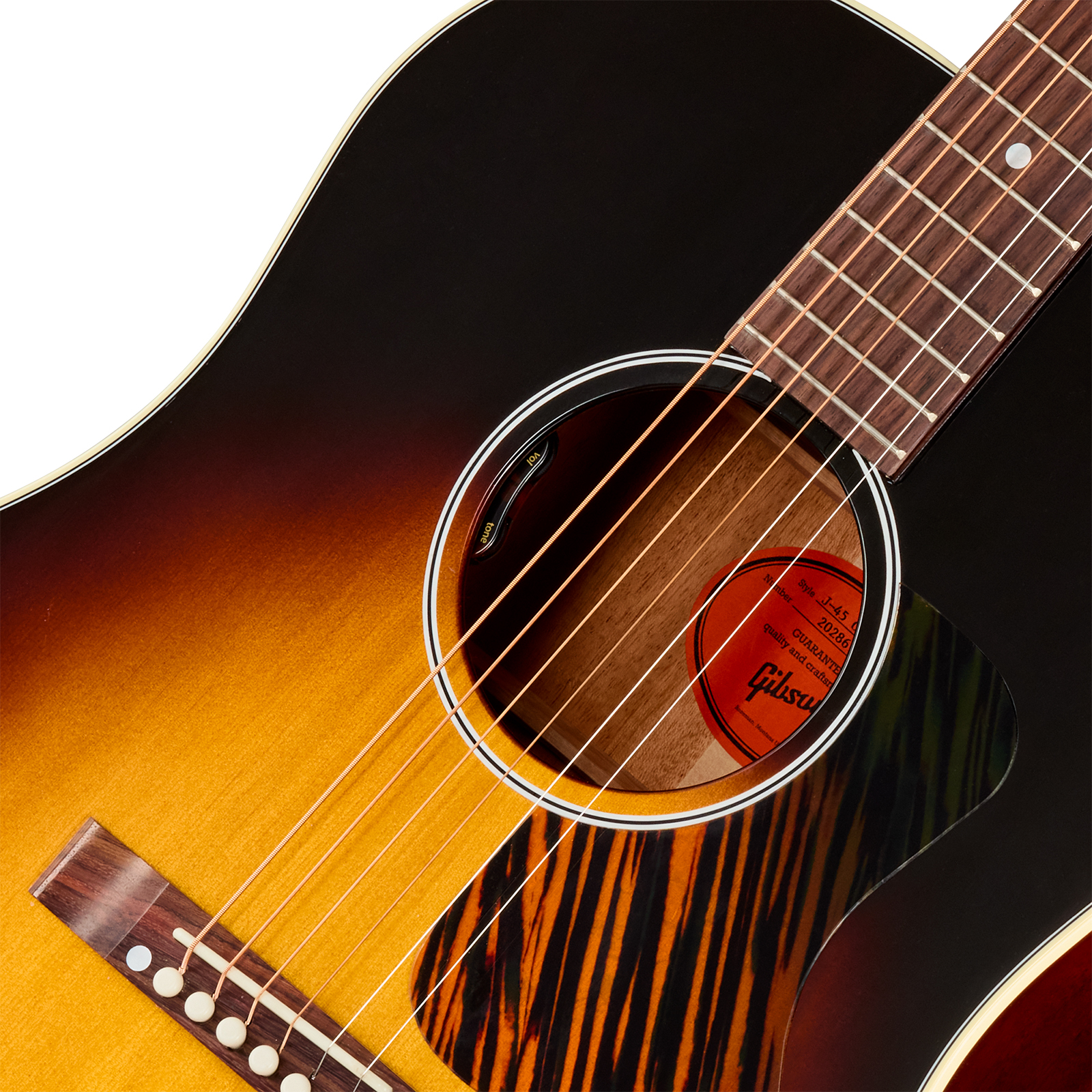 Gibson J45 50s Original (baggs Hifi Dna) Dreadnought Epicea Acajou Rw - Vintage Sunburst - Guitare Folk - Variation 2