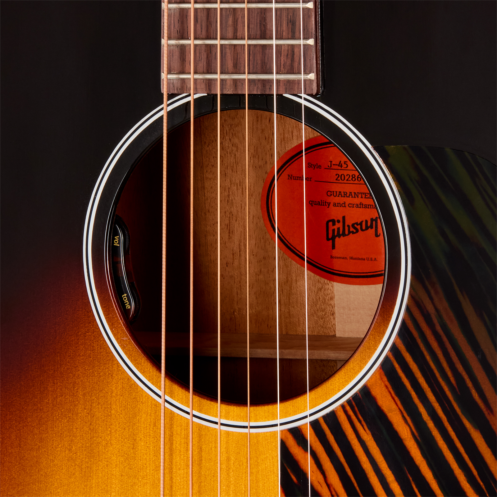 Gibson J45 50s Original (baggs Hifi Dna) Dreadnought Epicea Acajou Rw - Vintage Sunburst - Guitare Folk - Variation 4