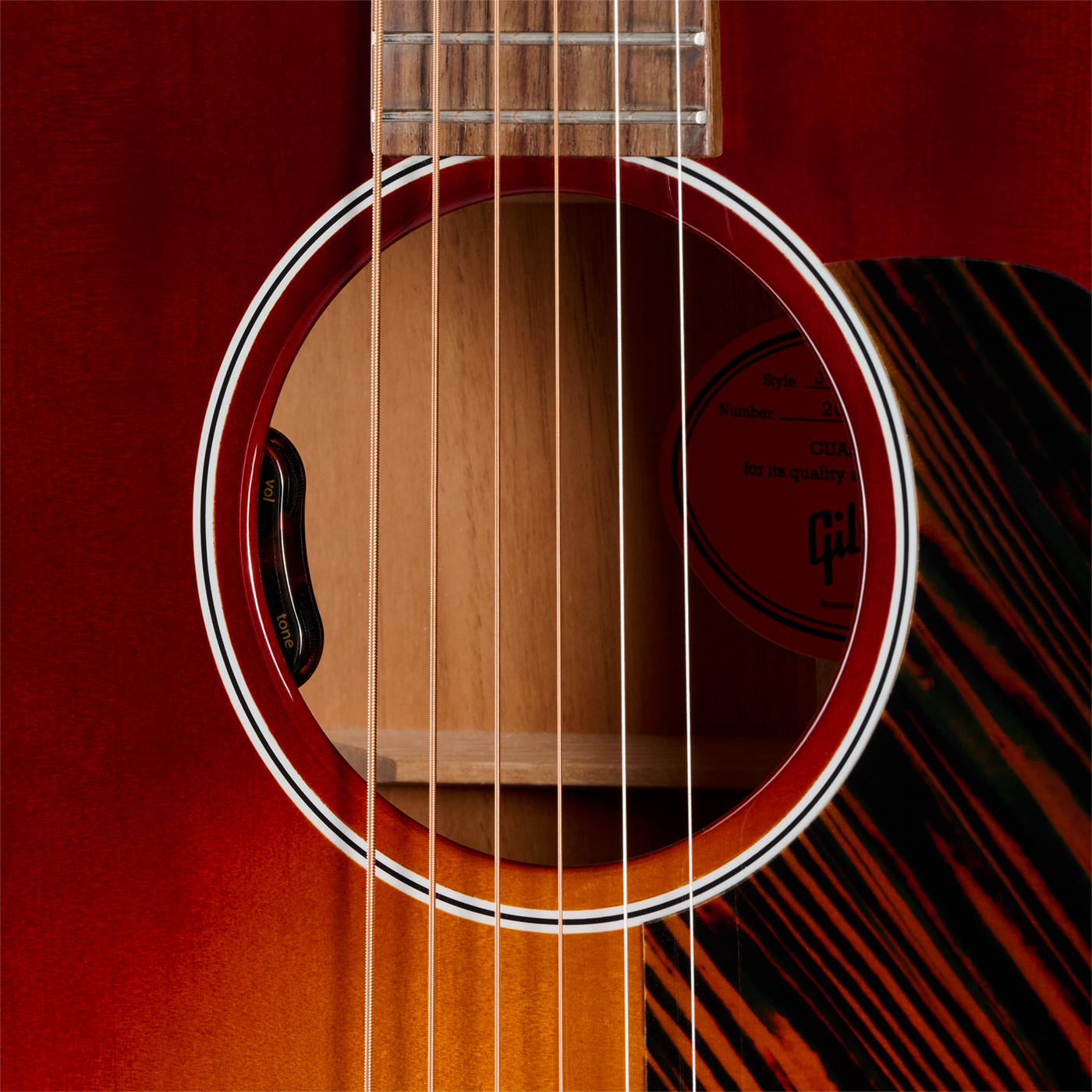 Gibson J45 50s Original (baggs Hifi Dna) Dreadnought Epicea Acajou Rw - Autumn Burst - Guitare Folk - Variation 4