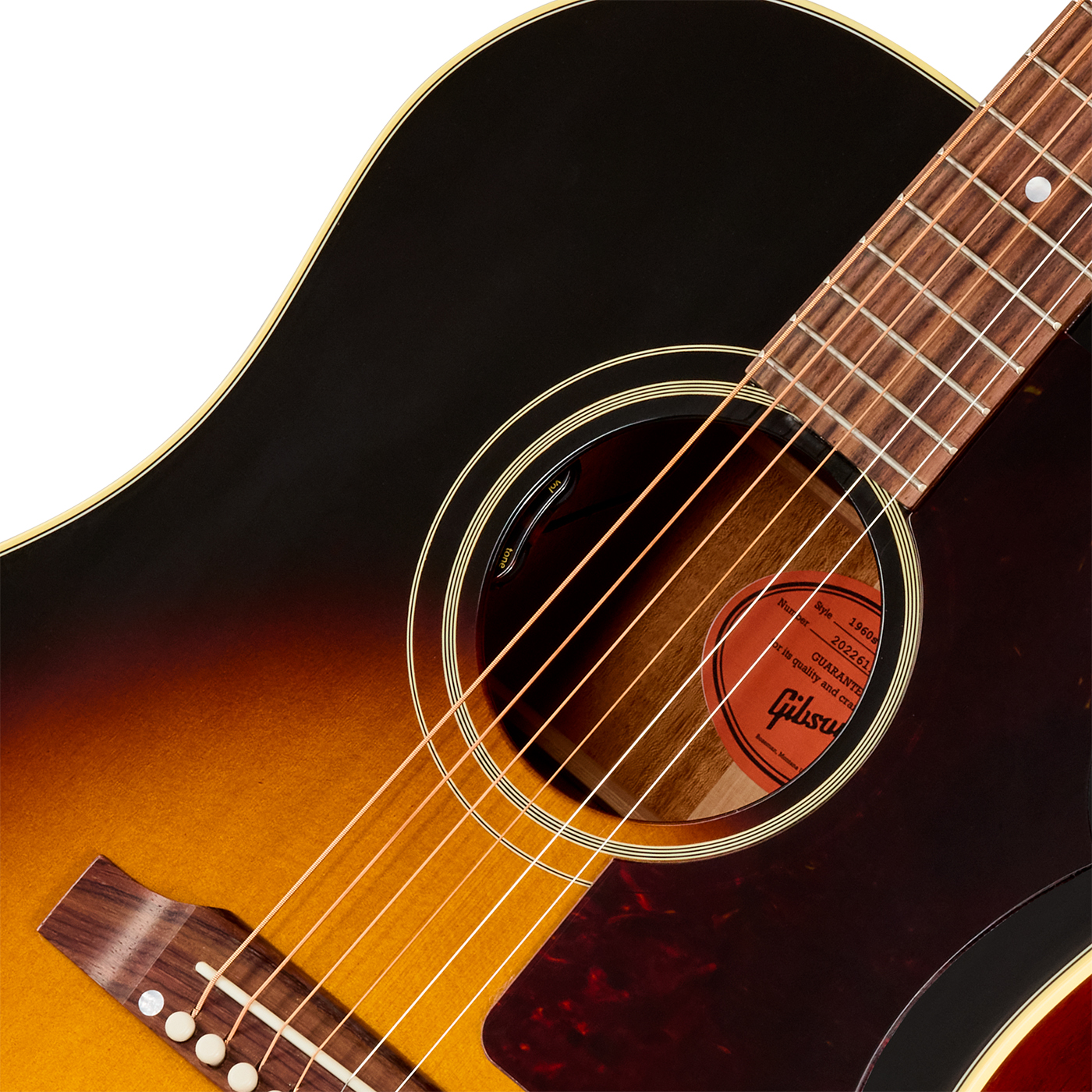 Gibson J45 60s Original (baggs Hifi Dna) Dreadnought Epicea Acajou Rw - Vintage Sunburst - Guitare Folk - Variation 2