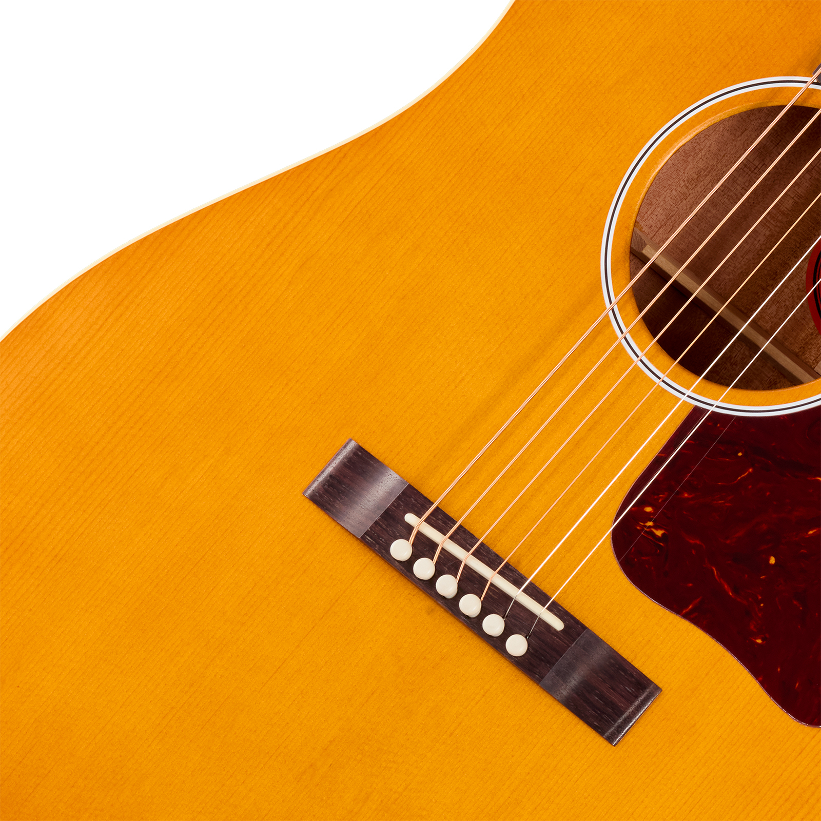 Gibson J45 Century 12-fret Dreadnought Shsc Epicea Acajou Rw - Vintage Amber Satin - Guitare Folk - Variation 3