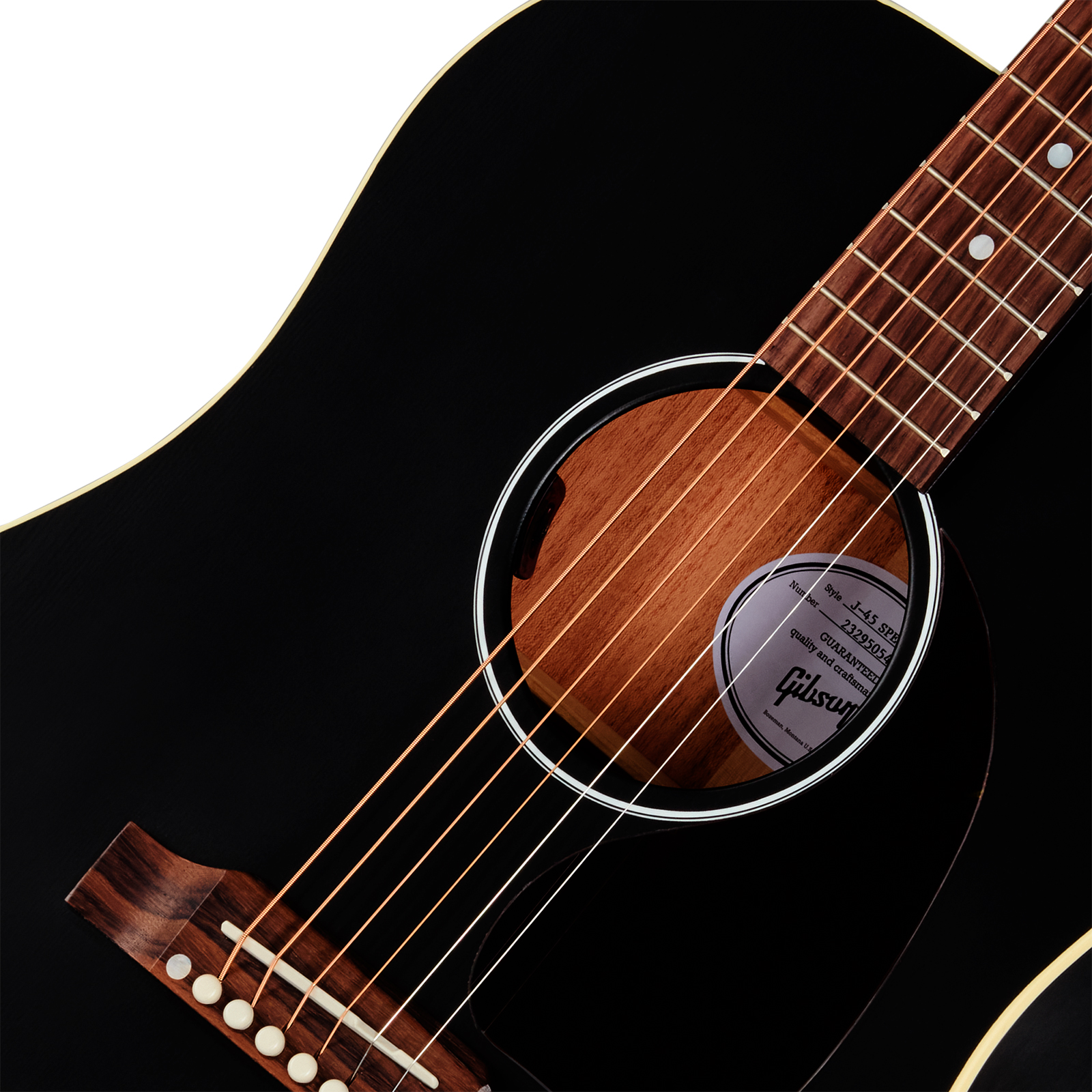 Gibson J45 Special Dreadnought Cbd Epicea Acajou Rw - Satin Ebony - Guitare Folk - Variation 2
