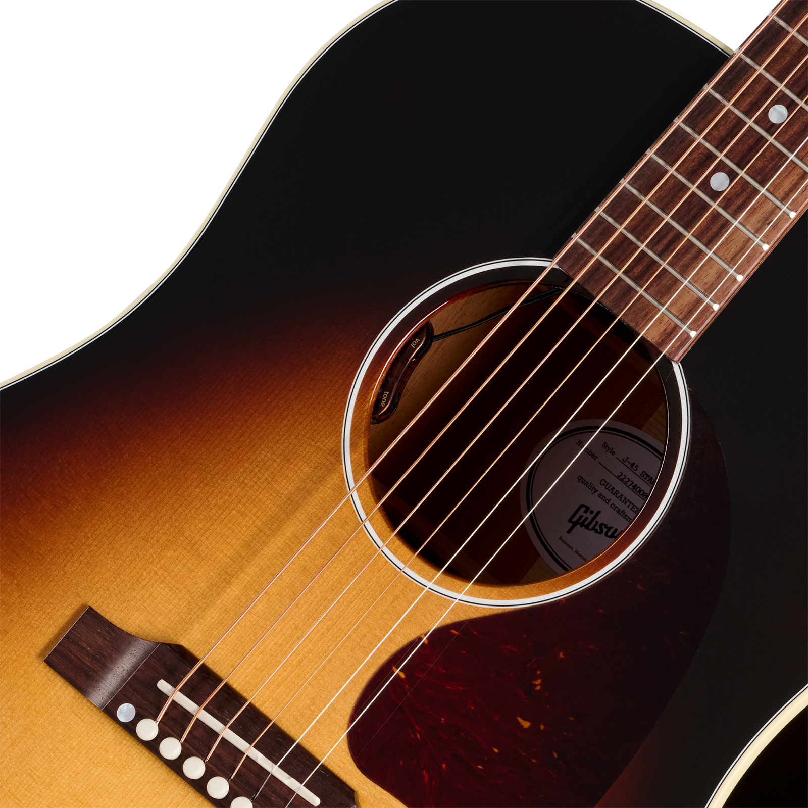 Gibson J45 Standard (baggs Hifi Dna) Dreadnought Epicea Acajou Rw - Vintage Sunburst - Guitare Folk - Variation 2