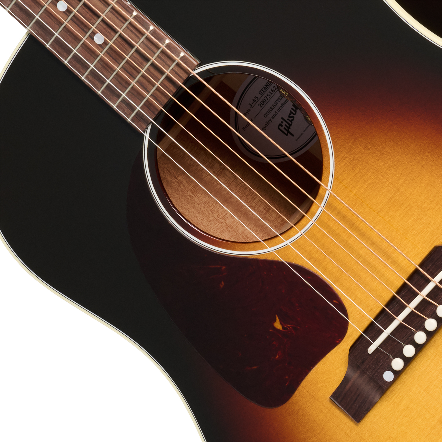 Gibson J45 Standard Lh (baggs Hifi Dna) Dreadnought Gaucher Epicea Acajou Rw - Vintage Sunburst - Guitare Folk - Variation 2