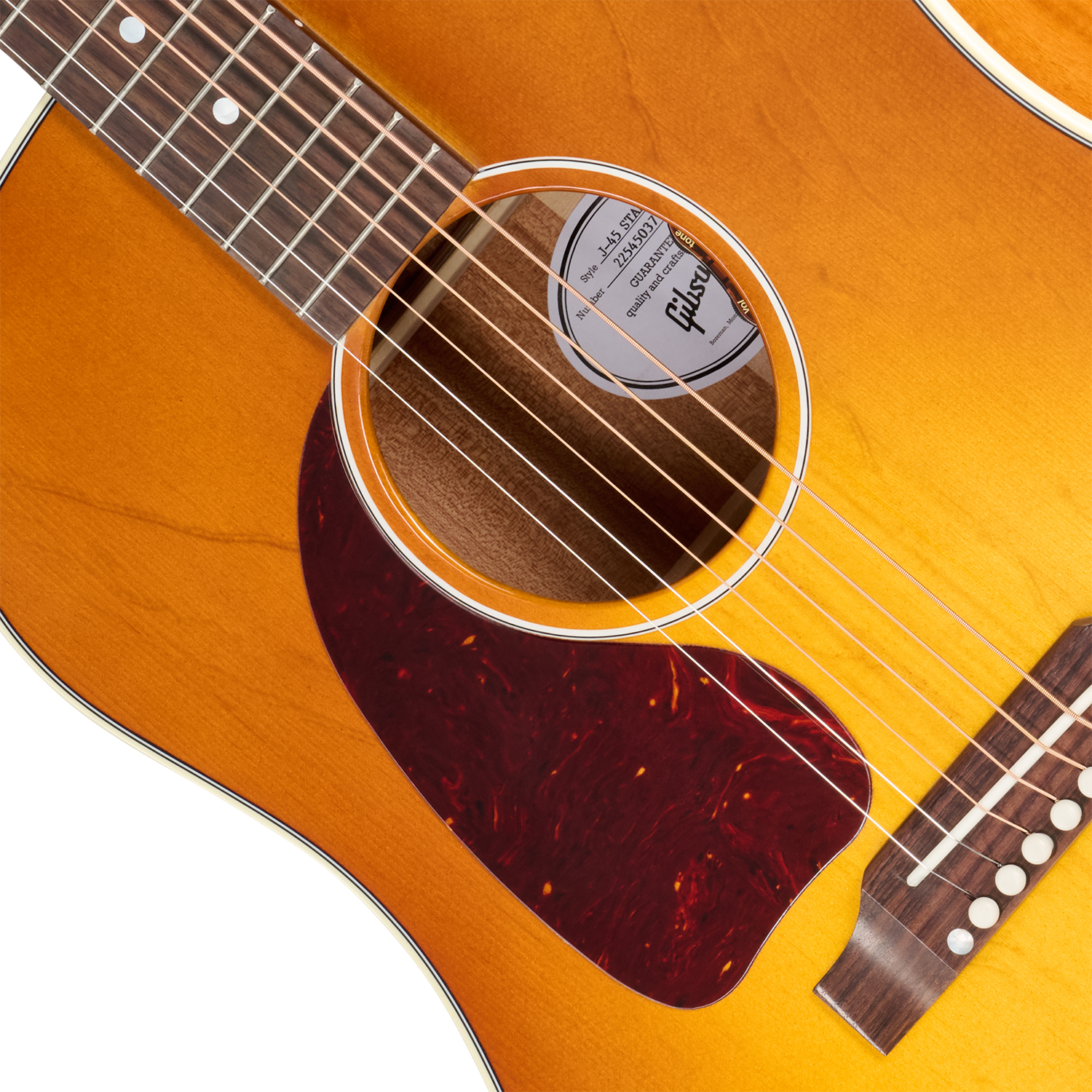Gibson J45 Standard Lh (baggs Hifi Dna) Dreadnought Gaucher Epicea Acajou Rw - Heritage Cherry Sunburst - Guitare Folk - Variation 2