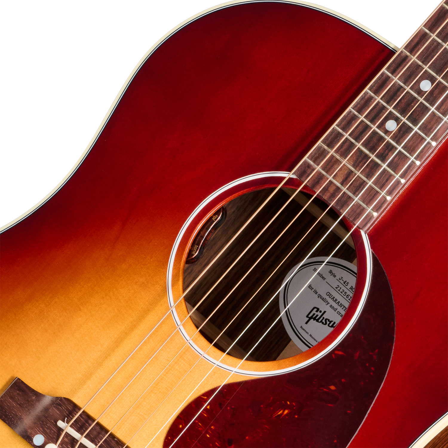 Gibson J45 Standard Rosewood (baggs Hifi Dna) Dreadnought Epicea Palissandre Rw - Rosewood Burst - Guitare Folk - Variation 2