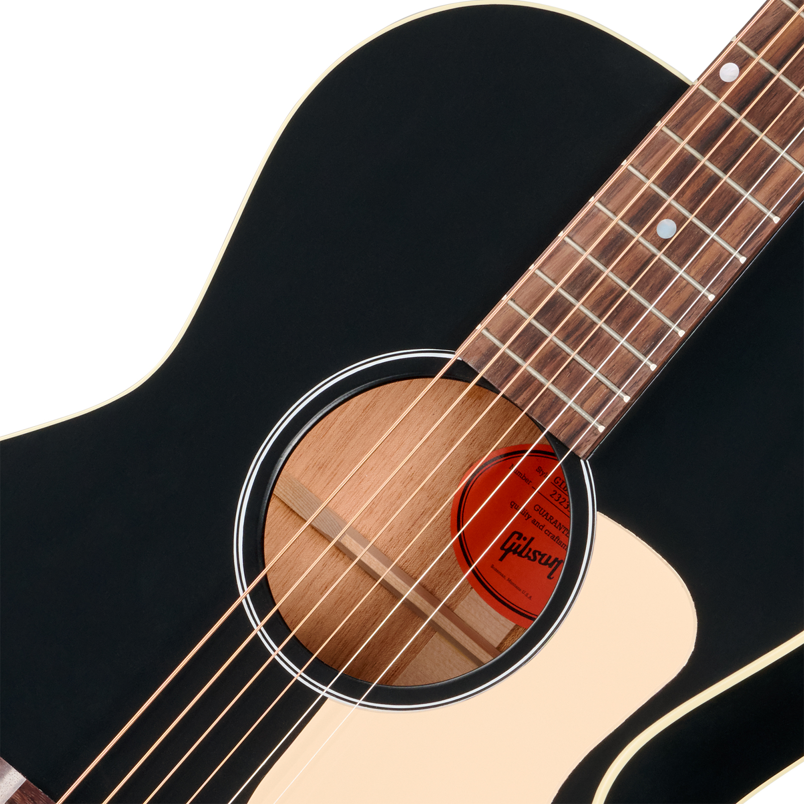 Gibson L00 Century 12-fret Lh Parlor Shsc Gaucher Epicea Acajou Rw - Ebony Satin - Guitare Folk - Variation 2