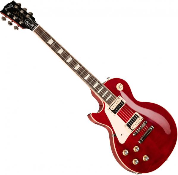 Guitare électrique solid body Gibson Les Paul Classic Modern Gaucher - Trans cherry