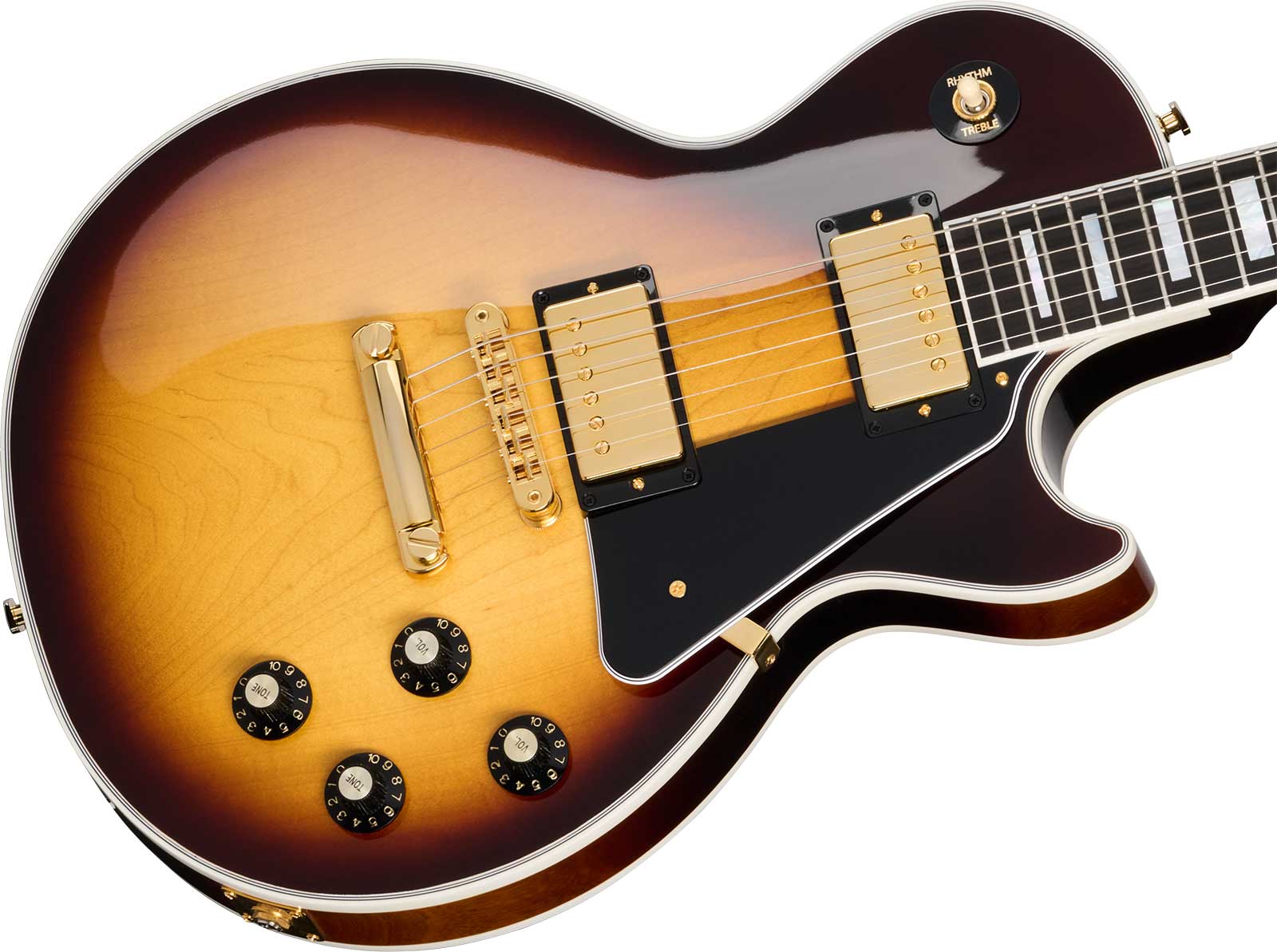 Gibson Les Paul Custom 70s 2h Ht Eb - Tobacco Burst - Guitare Électrique Single Cut - Variation 2