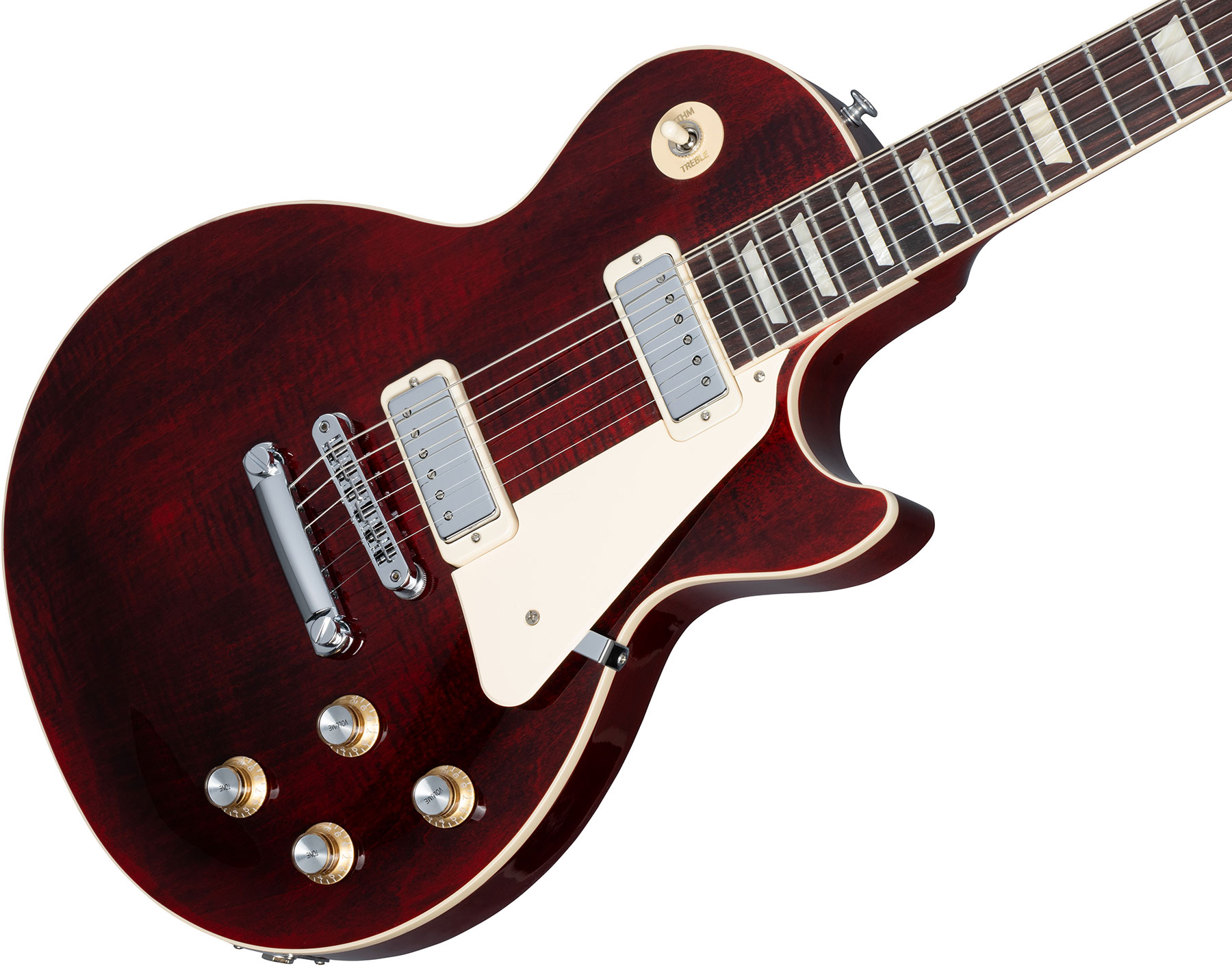 Gibson Les Paul Deluxe 70s Plain Top Original 2mh Ht Rw - Wine Red - Guitare Électrique Single Cut - Variation 3