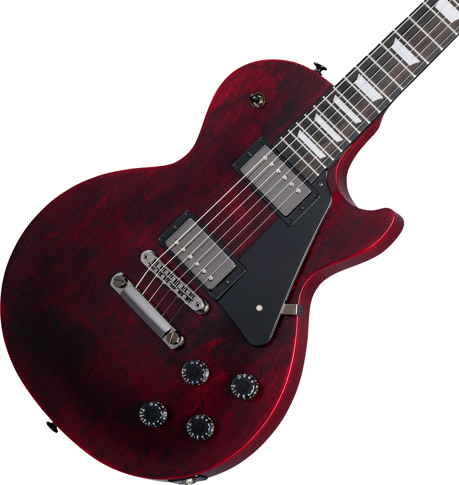 Gibson Les Paul Modern Studio Usa 2h Ht Eb - Wine Red Satin - Guitare Électrique Single Cut - Variation 3
