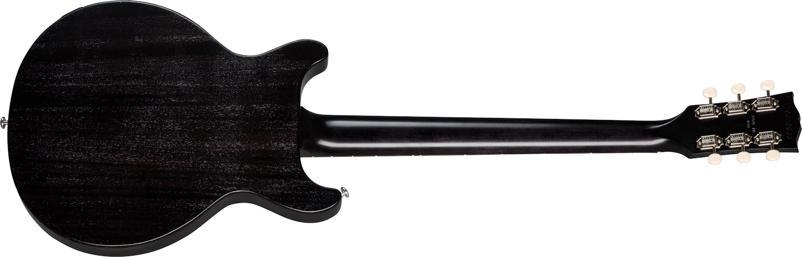 Gibson Les Paul Junior Tribute Dc Modern P90 - Worn Ebony - Guitare Électrique Double Cut - Variation 1