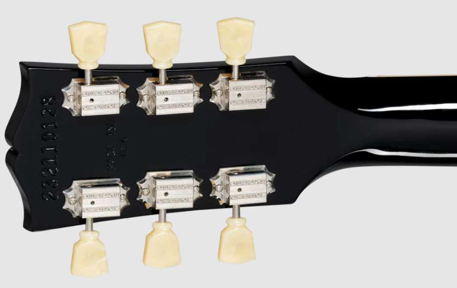 Gibson Les Paul Standard 50s P90 Original Ltd 2p90 Ht Rw - Ebony - Guitare Électrique Single Cut - Variation 4