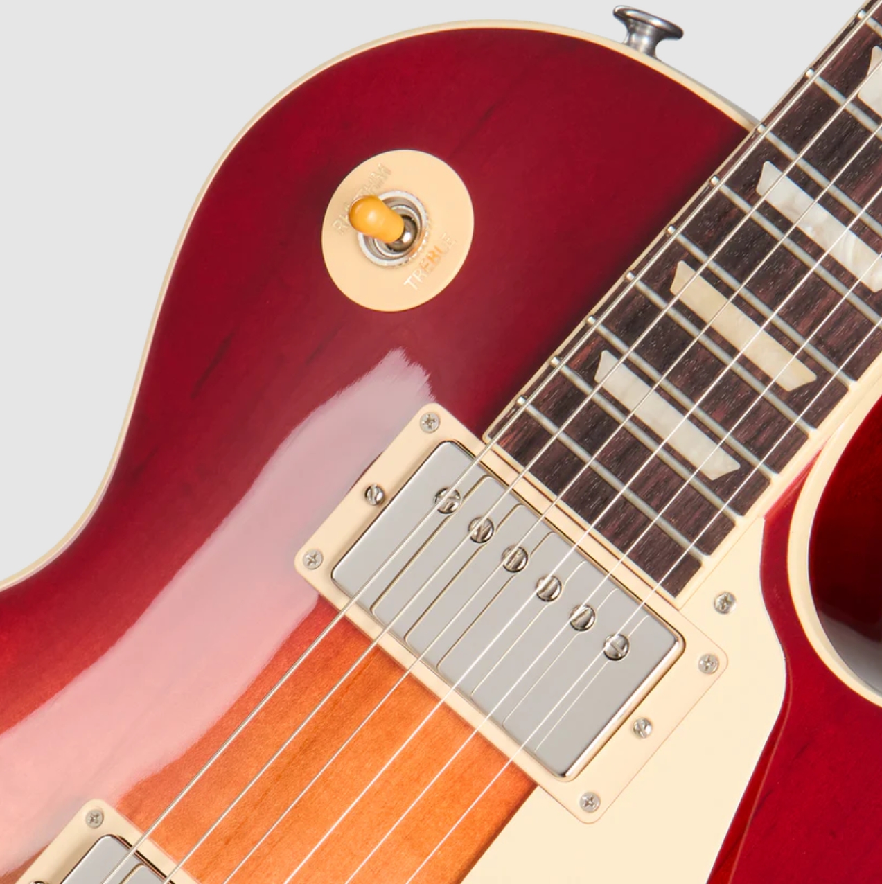 Gibson Les Paul Standard 50s Plain Top Original Usa 2h Ht Rw - Dark Cherry Sunburst - Guitare Électrique Single Cut - Variation 2