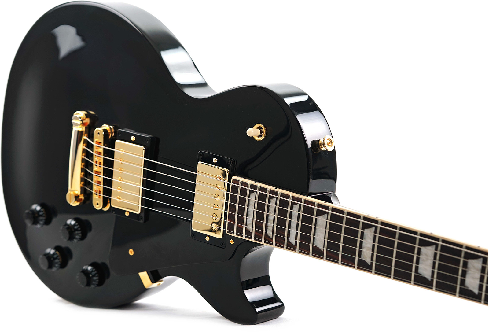 Gibson Les Paul Studio Gh Modern 2h Burstbucker Pro Ht Rw - Ebony - Guitare Électrique Single Cut - Variation 2