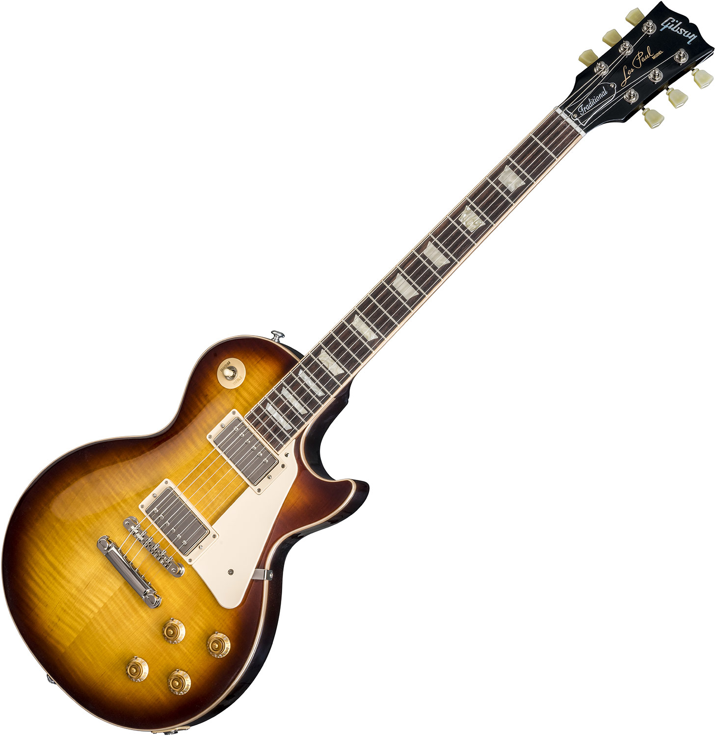 Guitare électrique solid body Gibson Les Paul Traditional 2018 tobacco perimeter burst sunburst