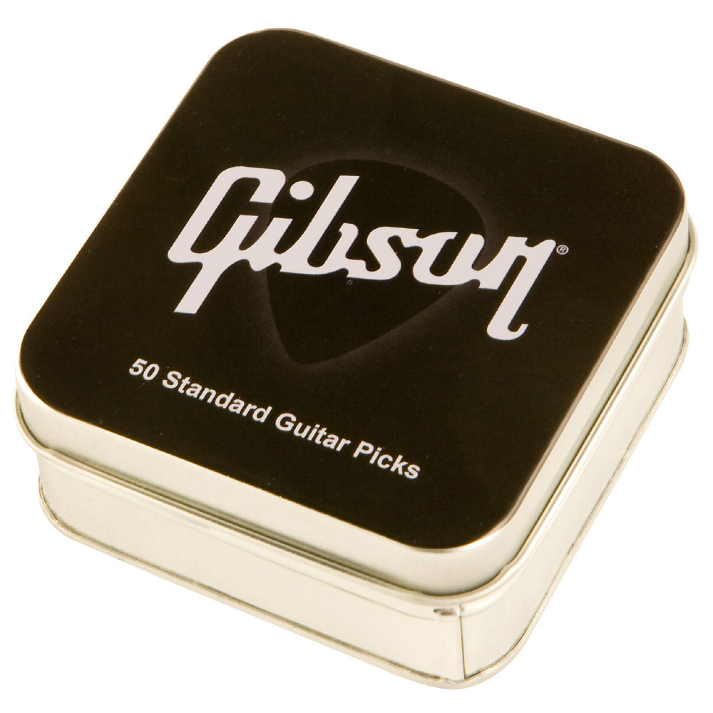 Gibson Lot De 50 Pick Tin Standard Style Thin  Boite Metal - MÉdiator & Onglet - Variation 2