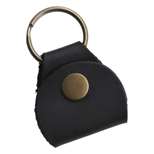 Gibson Premium Leather Pickholder Keychain Black - Porte Mediator - Variation 1