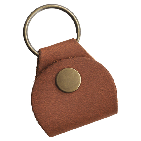 Gibson Premium Leather Pickholder Keychain Brown - Porte Mediator - Variation 1