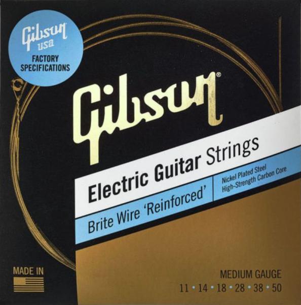 Cordes guitare électrique Gibson SEG-BWR11 Electric Guitar 6-String Set Brite Wire Reinforced 11-50 - Jeu de 6 cordes