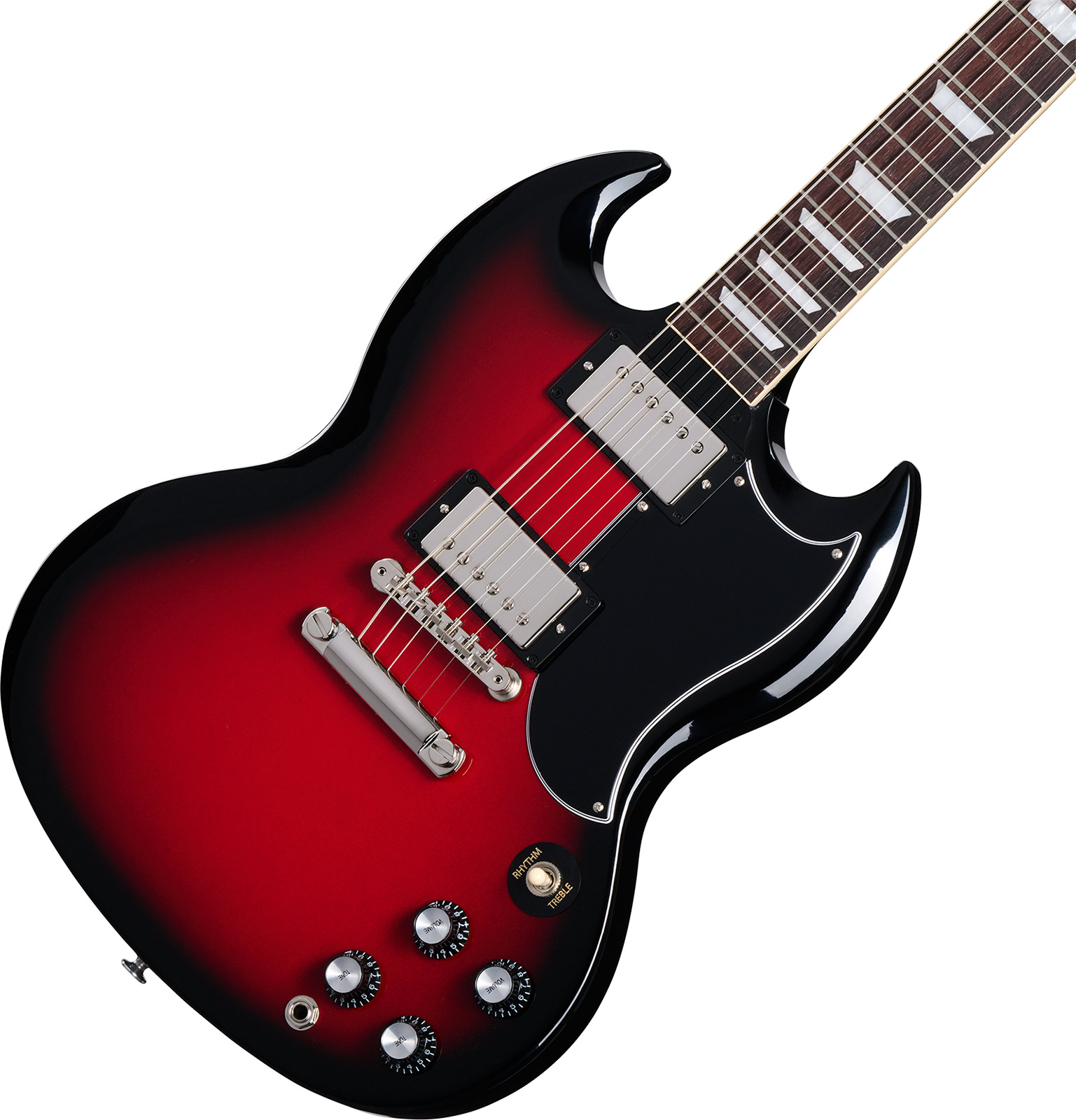 Gibson Sg Standard 1961 Custom Color 2h Ht Rw - Cardinal Red Burst - Guitare Électrique Double Cut - Variation 3