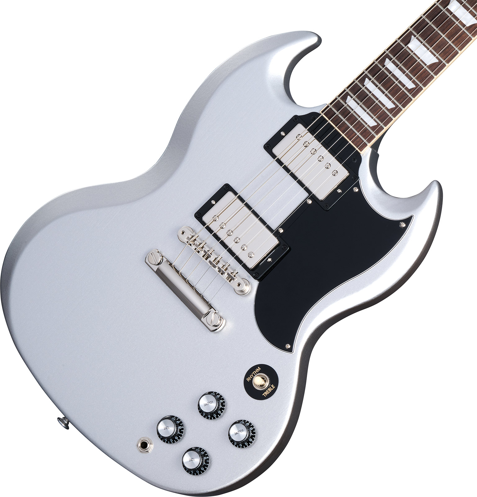 Gibson Sg Standard 1961 Custom Color 2h Ht Rw - Silver Mist - Guitare Électrique Double Cut - Variation 3