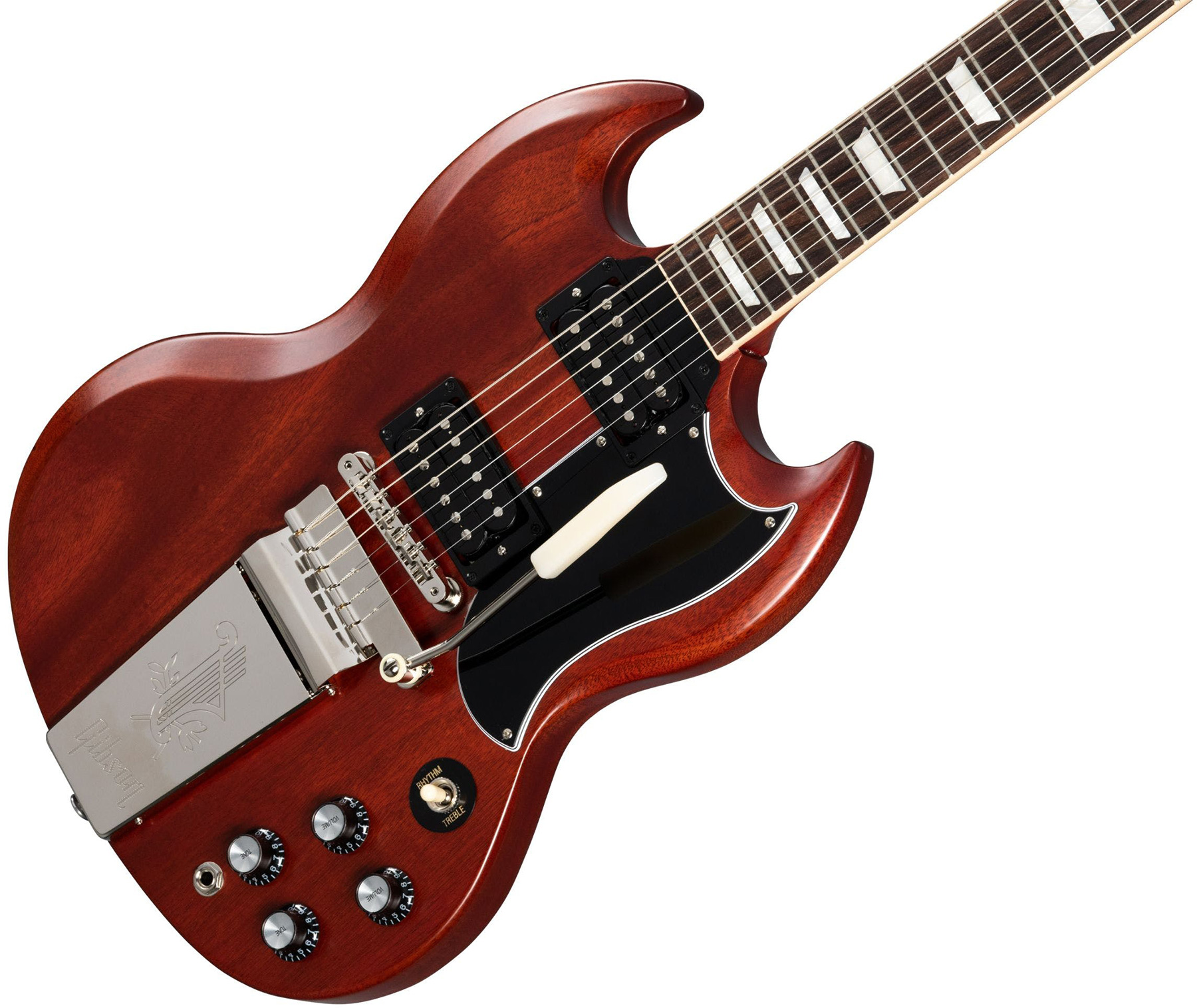 Gibson Sg Standard 1961 Faded Maestro Vibrola Original 2h Trem Rw - Vintage Cherry - Guitare Électrique Double Cut - Variation 3