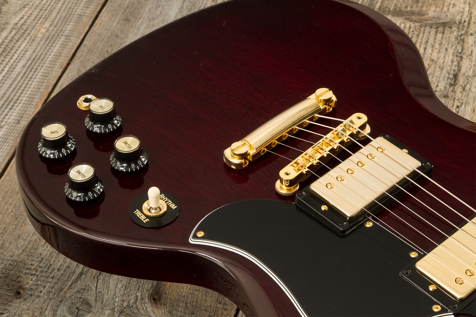 Gibson Sg Standard 1961 Gh Original 2h Ht Rw - Aged Cherry - Guitare Électrique Double Cut - Variation 3