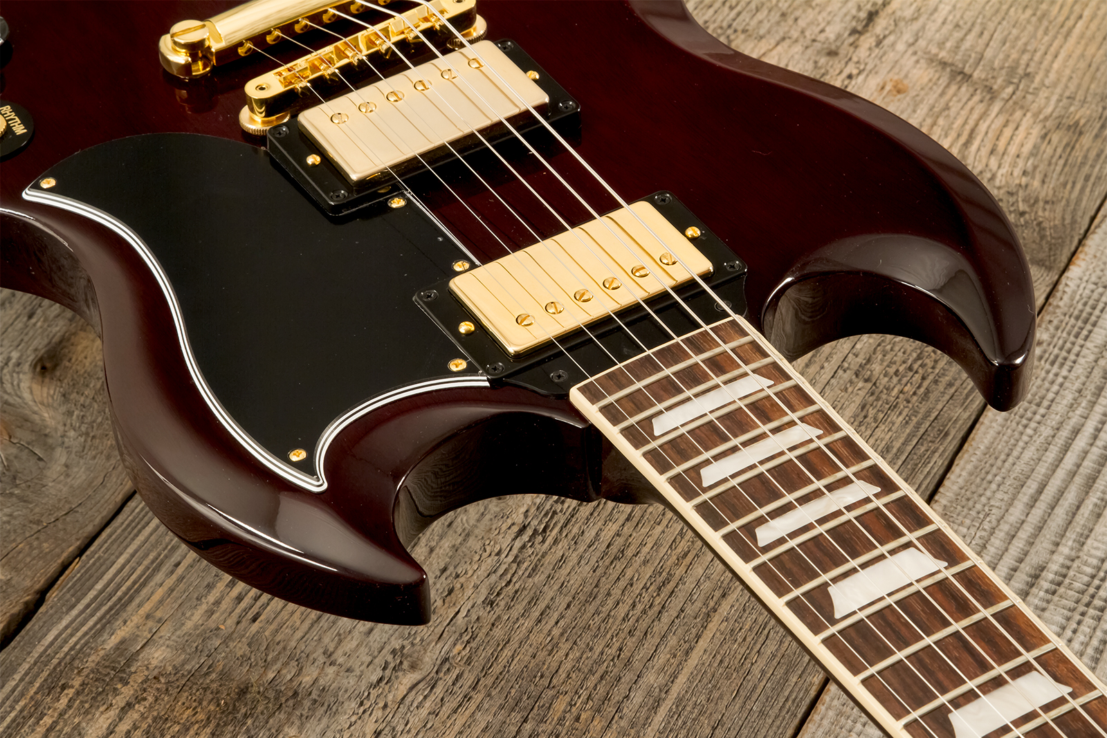 Gibson Sg Standard 1961 Gh Original 2h Ht Rw - Aged Cherry - Guitare Électrique Double Cut - Variation 4