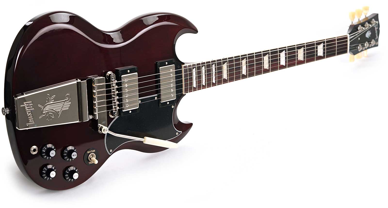 Gibson Sg Standard 1961 Maestro Vibrola T-type 2h Trem Rw - Aged Cherry - Guitare Électrique Double Cut - Variation 2