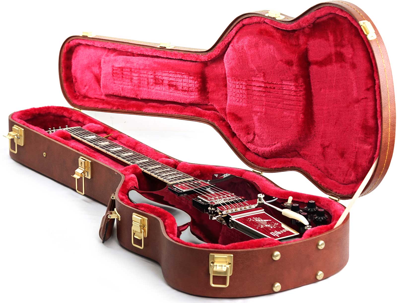 Gibson Sg Standard 1961 Maestro Vibrola T-type 2h Trem Rw - Aged Cherry - Guitare Électrique Double Cut - Variation 7