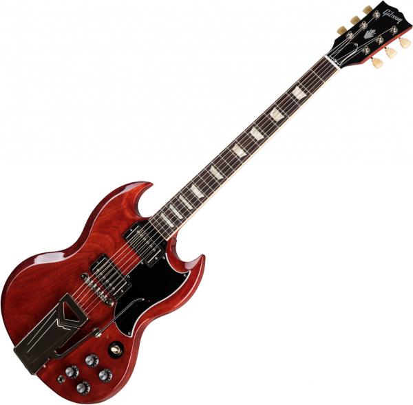 Guitare électrique solid body Gibson SG Standard '61 Sideways Vibrola - Vintage cherry