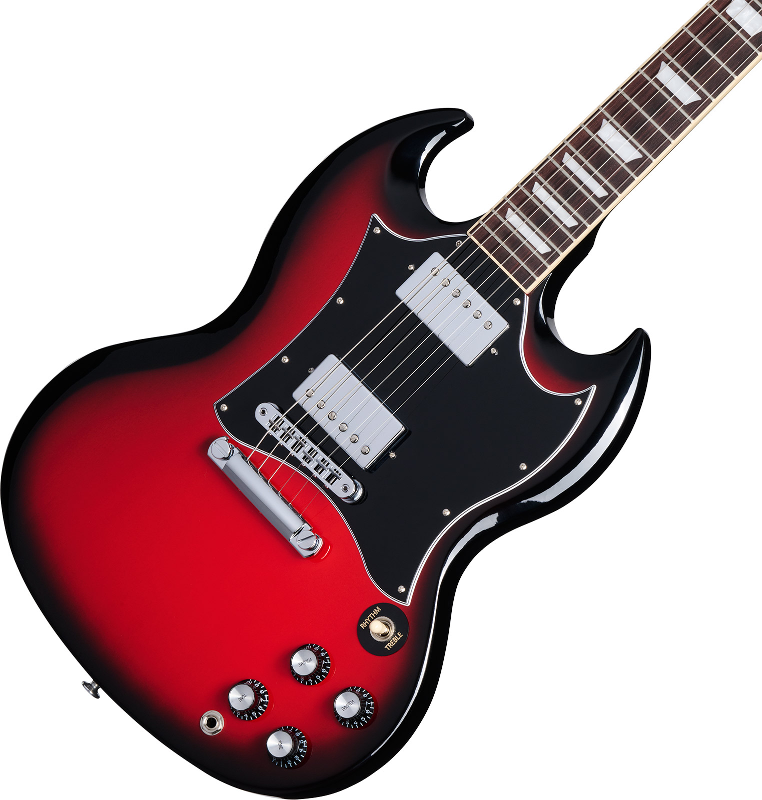 Gibson Sg Standard Custom Color 2h Ht Rw - Cardinal Red Burst - Guitare Électrique Double Cut - Variation 3