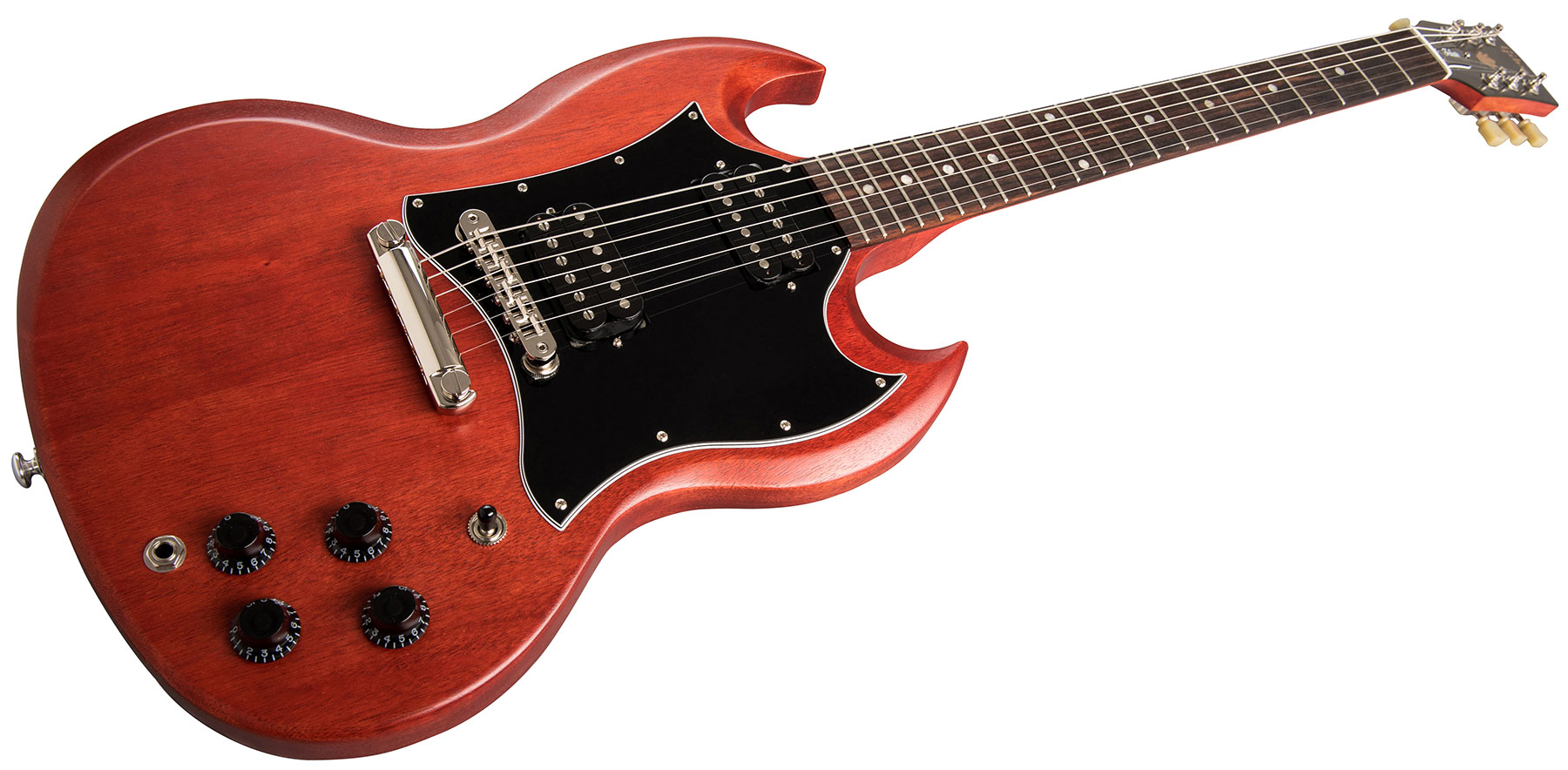 Gibson Sg Standard Tribute - Vintage Cherry Satin - Guitare Électrique Double Cut - Variation 1