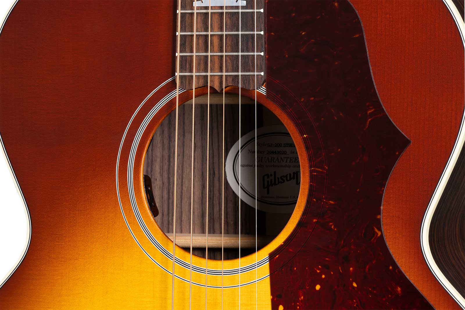 Gibson Sj-200 Studio Rosewood Modern 2024 Jumbo Epicea Palissandre Rw - Satin Rosewood Burst - Guitare Folk - Variation 3