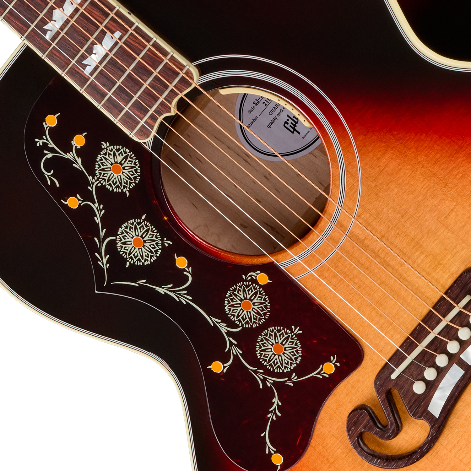 Gibson Sj200 Standard Maple Lh (baggs Hifi Dna) Jumbo Gaucher Epicea Erable Rw - Tri Burst - Guitare Folk - Variation 2