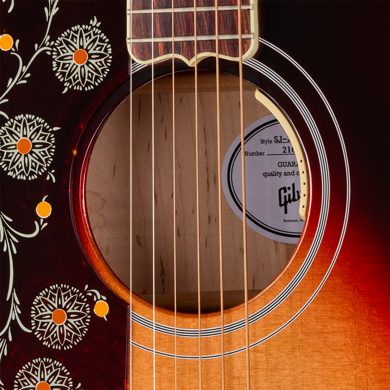 Gibson Sj200 Standard Maple Lh (baggs Hifi Dna) Jumbo Gaucher Epicea Erable Rw - Tri Burst - Guitare Folk - Variation 4