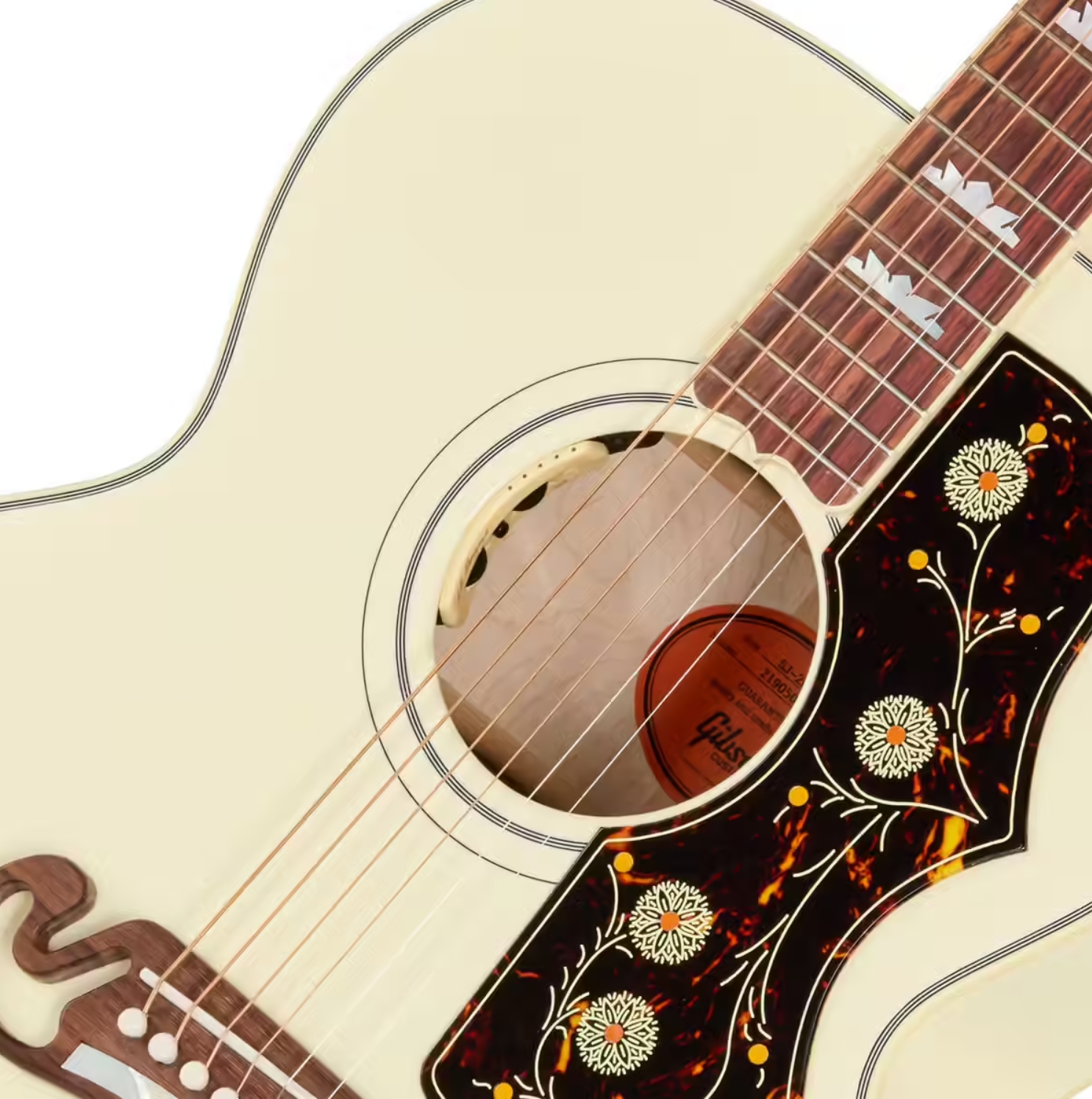 Gibson Sj200 Standard Modern Jumbo Epicea Erable Rw - Classic White - Guitare Folk - Variation 2