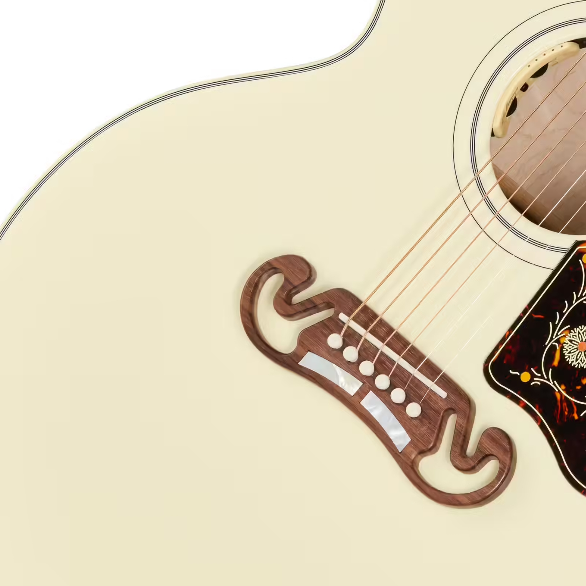 Gibson Sj200 Standard Modern Jumbo Epicea Erable Rw - Classic White - Guitare Folk - Variation 3