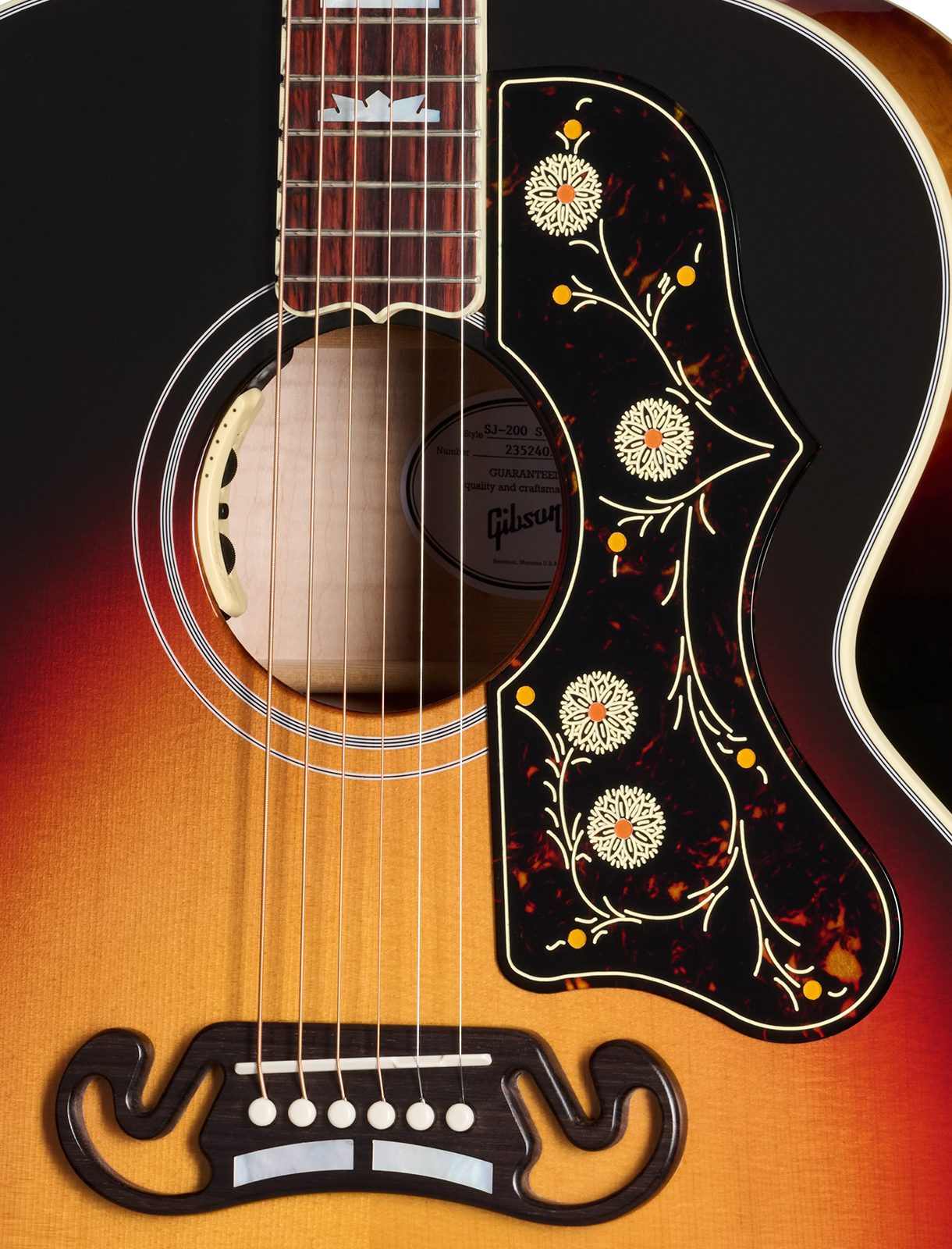 Gibson Sj200 Standard Modern Super Jumbo Epicea Erable Rw - Tri Burst - Guitare Folk - Variation 3