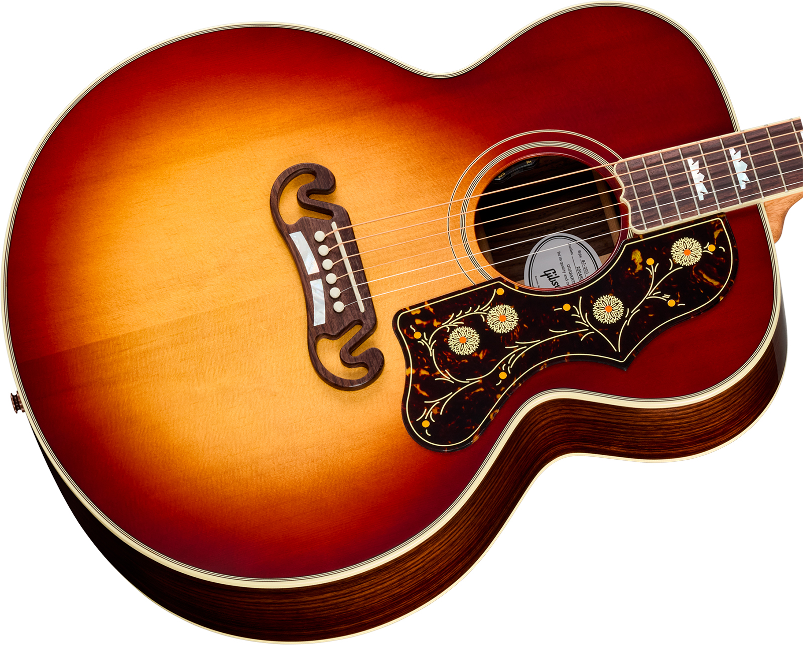 Gibson Sj200 Standard Rosewood (baggs Hifi Dna) Jumbo Epicea Palissandre Rw - Rosewood Burst - Guitare Folk - Variation 2