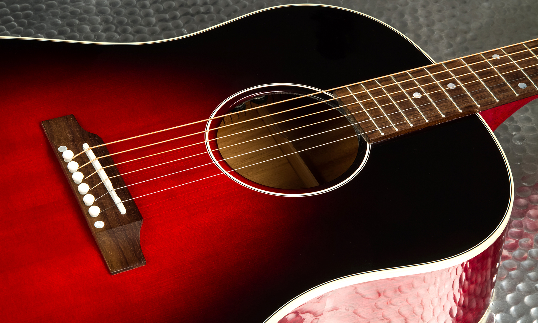 Gibson Slash J-45 2020 Signature Epicea Acajou Rw - Vermillion Burst - Guitare Electro Acoustique - Variation 4