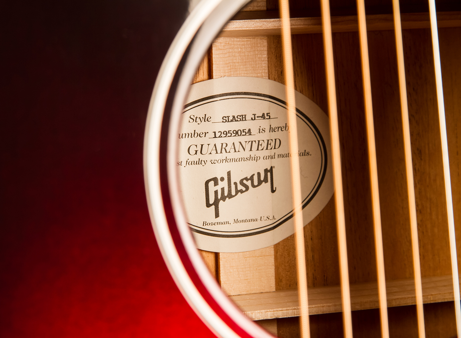 Gibson Slash J-45 2020 Signature Epicea Acajou Rw - Vermillion Burst - Guitare Electro Acoustique - Variation 5