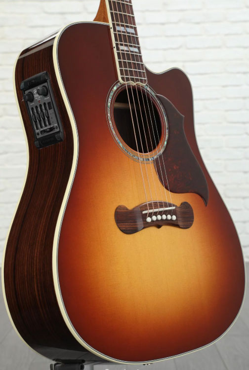 Gibson Songwriter Cutaway 2019 Dreadnought Epicea Palissandre Rw - Rosewood Burst - Guitare Electro Acoustique - Variation 1