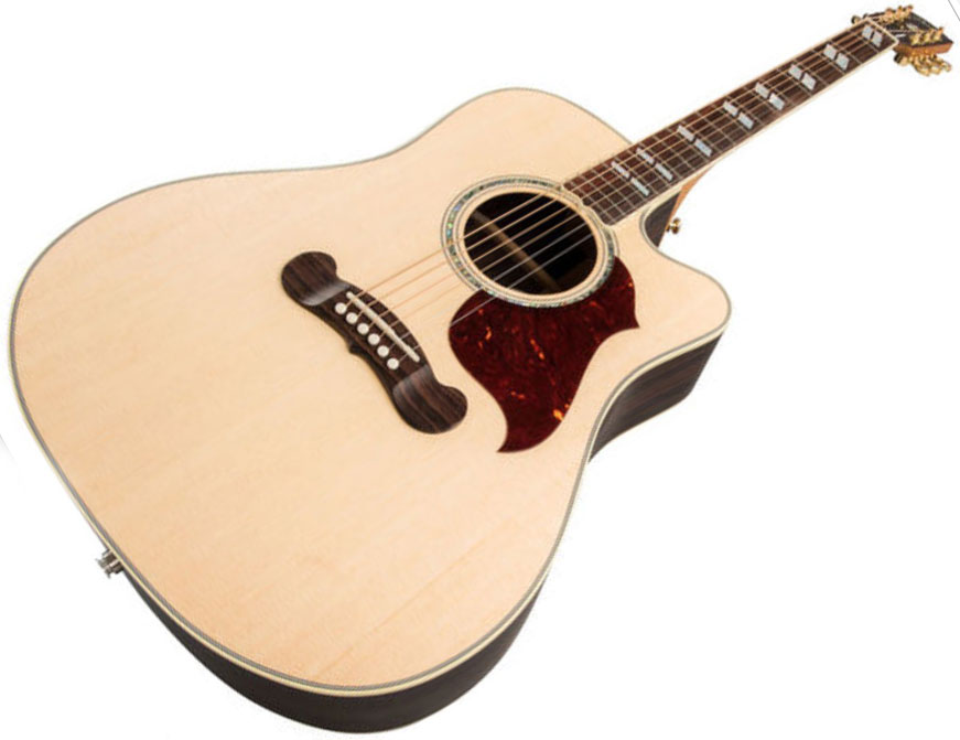 Gibson Songwriter Cutaway 2019 Dreadnought Epicea Palissandre Rw - Antique Natural - Guitare Electro Acoustique - Variation 2