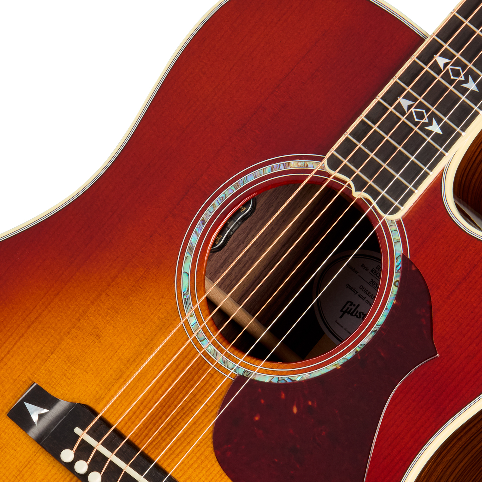 Gibson Songwriter Recording Artist (baggs Hifi Dna) Dreadnought Cw Epicea Palissandre Eb - Rosewood Burst - Guitare Folk - Variation 2
