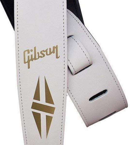 Sangle courroie Gibson The Split-Diamond Guitar Strap - White